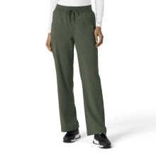 Pantalones Carhartt Scrubs para Mujer Force Cross-Flex Boot Cut, 6 Bolsillos Oliva