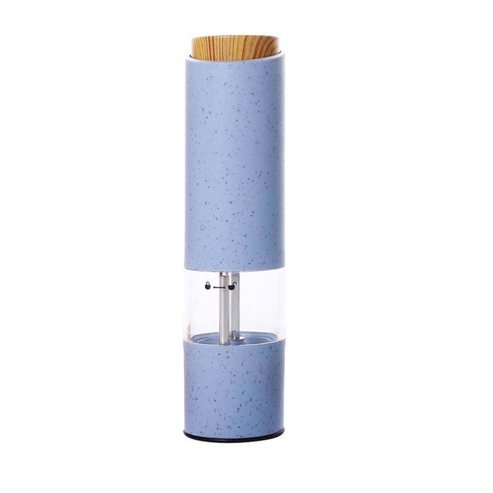 Semoic Electric Salt And Pepper Grinder Wheat Straw Salt And Pepper Mill One-Hand Operation Salt Mill With Adjustable B