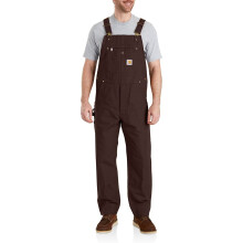 Carhartt Pantalones de Trabaj Men Relaxed Fit Duck Bib, Marrón Oscuro, 48W X 32L US