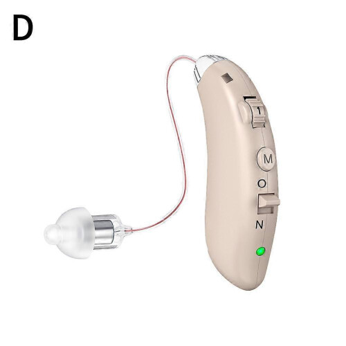 (Pair, white) Rechargeable Digital Hearing Aid 48H - For Elderly, Noise Reduction