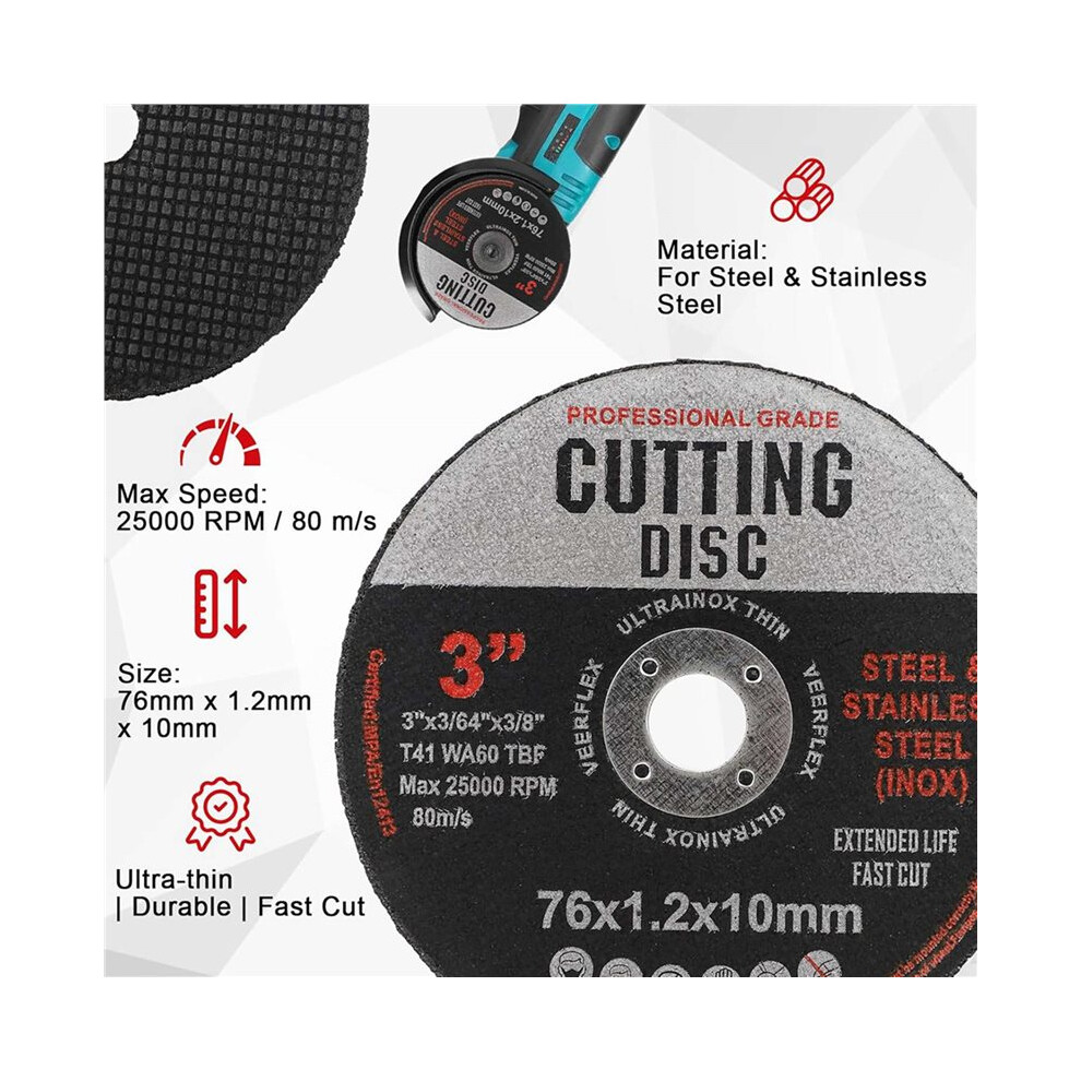 32Pcs Cutting Discs, 76Mm Cutting Disc, Angle Grinder Discs For Metal, Grinding Discs, Cutting Discs For Cutting Metal 6032967374928