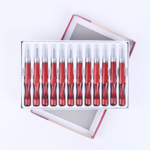 (12-piece set SKS7 birch) Wood Carving Tools Set 12Pcs SK5 Beech Sharpened Carving Chisels Student Rubber Stamp Art Engraving Wood Tools
