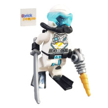 LEGO Ninjago: Zane Seabound mit Tauchausrüstung, Bohrgun und Katana