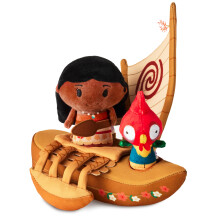 Hallmark itty Bitty Disney Moana Plüschspielzeuge, Set mit 3 (Moana und Heihei mit Boot)