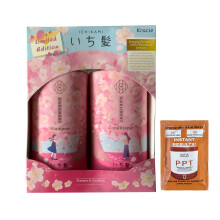 Edición Limitada Set de Champú y Acondicionador Ichikami Sakura, 2 Piezas, Rosa y Blanco