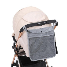 (Gray) Baby Trolley Net Bag Storage Bag Universal Baby Care(Blue)