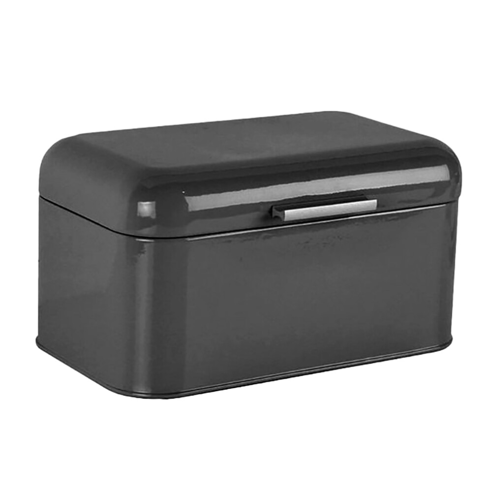Semoic Solid Color Retro Bread Bin Box Kitchen Storage Container For Snacks Food Storage Box Home Decoration Black