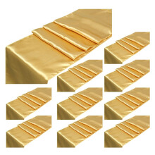 Table Runner Summer Table Runner Long Dresser for Wedding Holiday Baby Baptism Table Decor 10 Pack Gold