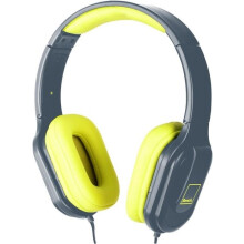 Bench Beat On-Ear Foldable Headphones with In-Line Mic Grey/Yellow