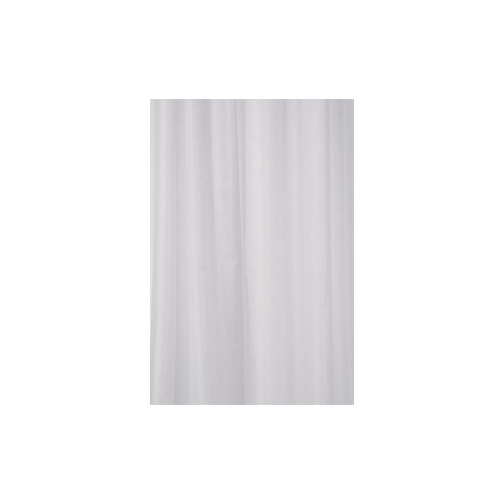 Croydex Water-Resistant Cling-Resistant White Textile Shower Curtain 180 X 180Cm