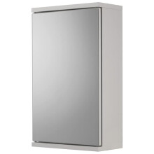 Croydex Corner Bathroom Cabinet MDF Carcass Mirrored Door Magnetic Catch + Shelf