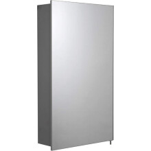 Croydex Maiford Mirrored Door Illuminated Cabinet with Shaver Socket Aluminium