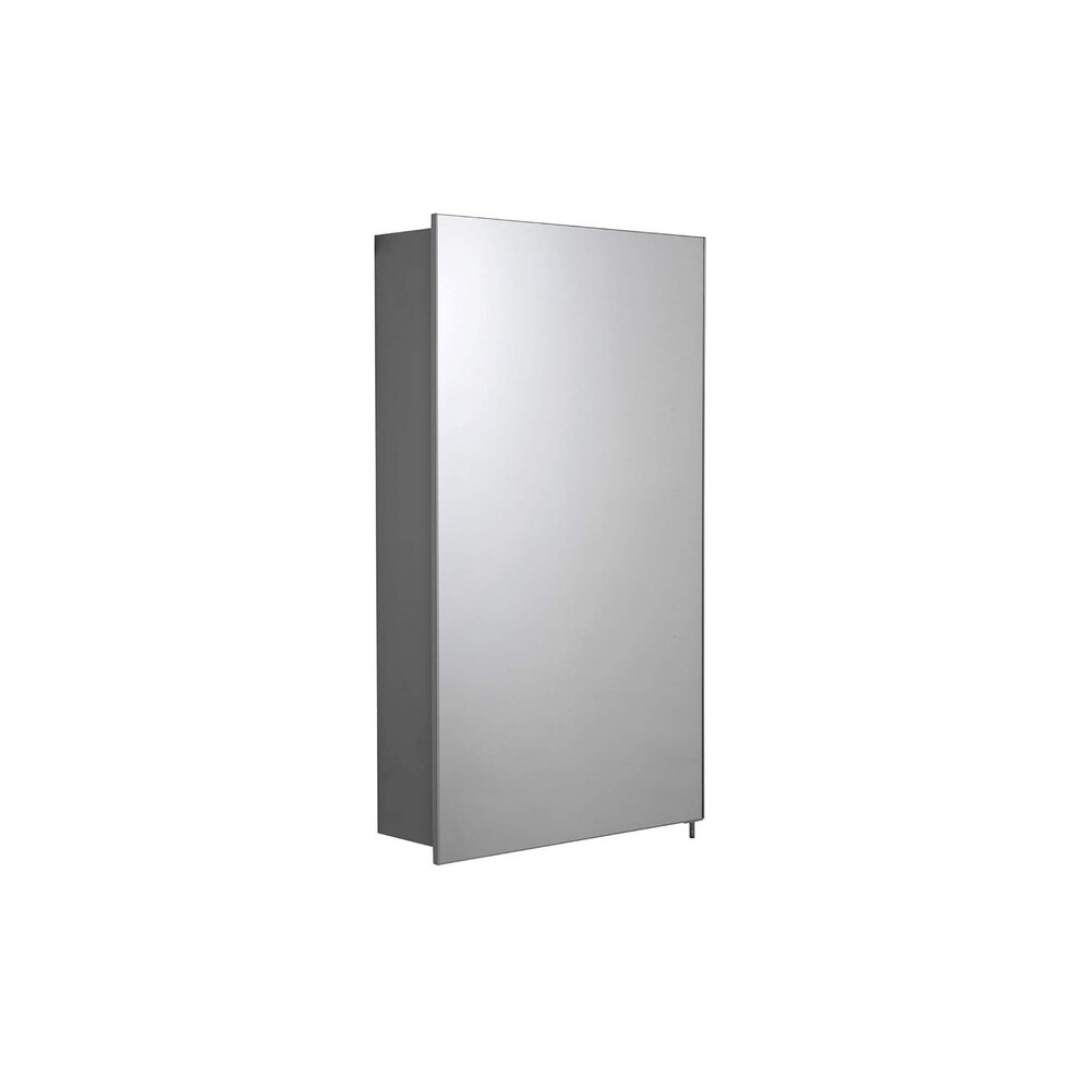 Croydex Maiford Mirrored Door Illuminated Cabinet With Shaver Socket Aluminium