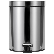 Croydex Metlex 5 Litre Britannia Pedal Bin Chrome Plated H270 x W205 x 270mm