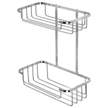 Croydex Metlex Stainless Steel Two Tier Shower Caddy Shower Basket Chrome Plated