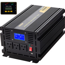 VEVOR Effektomvandlare, 2500W Modifierad Sinusvåg, DC 12V till AC 120V Bilomvandlare, med LCD, Fjärrkontroll, LED Indikator