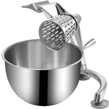 VEVOR Rotationsostrivare, Zinklegering Grönsaksskärare, Manuell Ostskärare m/5 Rostfria Skärkoner
