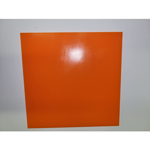 1/8" x 6" x 6" 80 A Durometer Polyurethanplåt, Orange