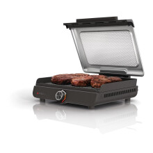 Ninja GR100 Sizzle Rökfri Inomhusgrill med Nonstick Grillplatta, 500F Max Värme