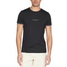 (Black, 2XL) Tommy Hilfiger 32584 Mens T Shirts Slim Fit