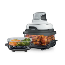 Ninja FN100WH Crispi Air Fryer, Mikrovågsugn, Frys & Diskmaskin Säker, 4 QT & 5 Cup Glasbehållare