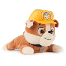 Paw Patrol GUND Rubble Plush, Officiell Loungande Rubble Plush Toy, Viktad Kramdjur, Sensorisk Leksak 1+