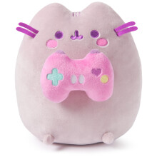 GUND Pusheen Gamer Plush, Squishy Toy, Gaming Decor, Stuffed Animal for Ages 8+, Gray, 9.5”