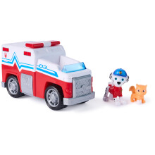 PAW PATROL - Sök & Räddning: Marshalls Räddningsfordon, 15 cm, Inkluderar Hundfigur och Detaljerad Design
