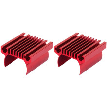 2X Dissipateur Thermique de Moteur en Aluminium 180 pour Mise Ă Niveau 1/18 RC Crawler TRX4M, Rouge