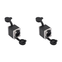 2X RJ45-Doorvoerkoppeling, RJ45-Netwerk Vrouwelijke Rechte Koppeling Converter Ethernet-Verlengadapter