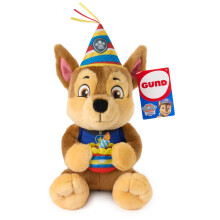 Paw Patrol GUND Födelsedagschase Plysch, Officiell Chase Plyschleksak, Födelsedagsgosedjur, Sensorisk Leksak