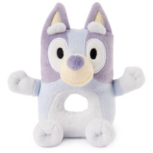 GUND Officiell Bluey Plysch Ring Rattle, Bluey Babyskakare, Sensorisk Lek för Spädbarn, Blå, 6"