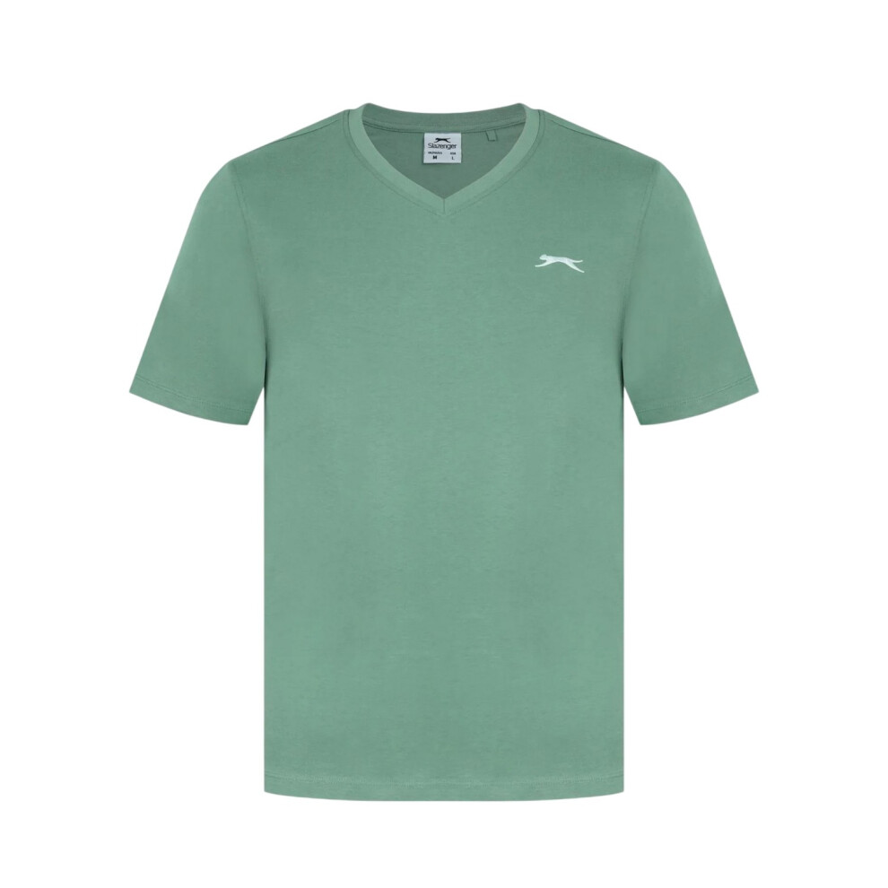Slazenger (Xl, Light ) Mens Embroidered Logo Cotton T-Shirt Green