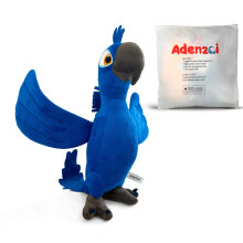 Adenzai Rio Blu Plush Toy - Söt Blå Macaw Gosedjur Papegoja, Blu Fågel Karaktär Plushie Present till Barn