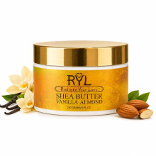 Radiate Your Love Sheasmör Vanilj Mandel Body Cream 8oz, Naturlig Fuktkräm för Ansikte & Kropp
