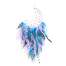 Moon Dream Catcher con Fairy Lights Dreamcatcher Ornamento da Appendere Alla Parete per La Decorazione Della Parete Della Camera da Letto di Casa