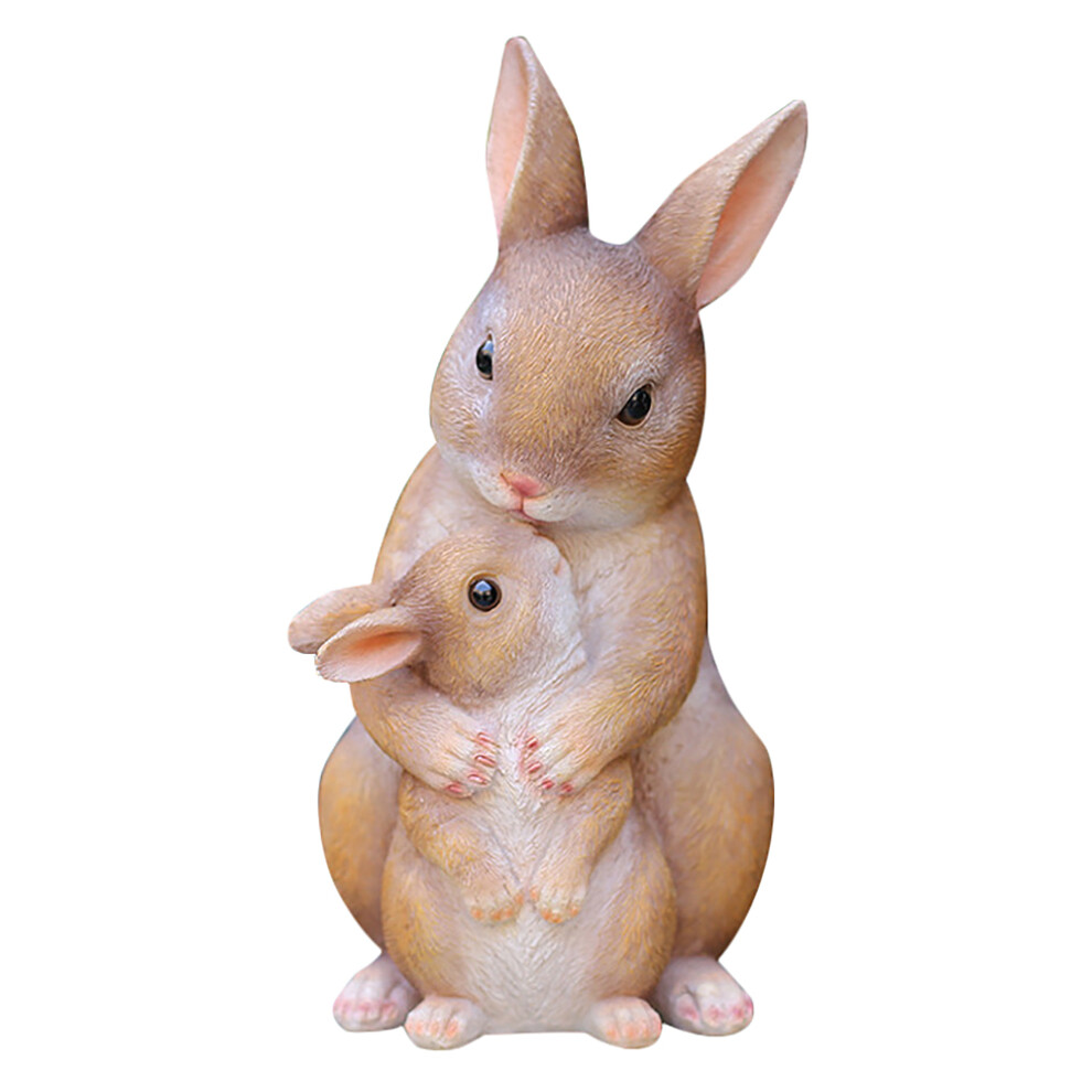 Semoic Rabbit Garden Animal Statue Ornament Rabbit Figurine Garden Rabbit For Patio Lawn House Yard Art Figurines B