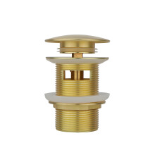 Desagüe de Bañera Independiente de Bronce, Tapón Desagüe Pop Up, Compatible con la Mayoría de Kits de Bañera (Dorado Cepillado)