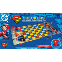 Masterpieces Officially Licensed Superman Checkers Board Game for Families and Kids Ages 6 and Up