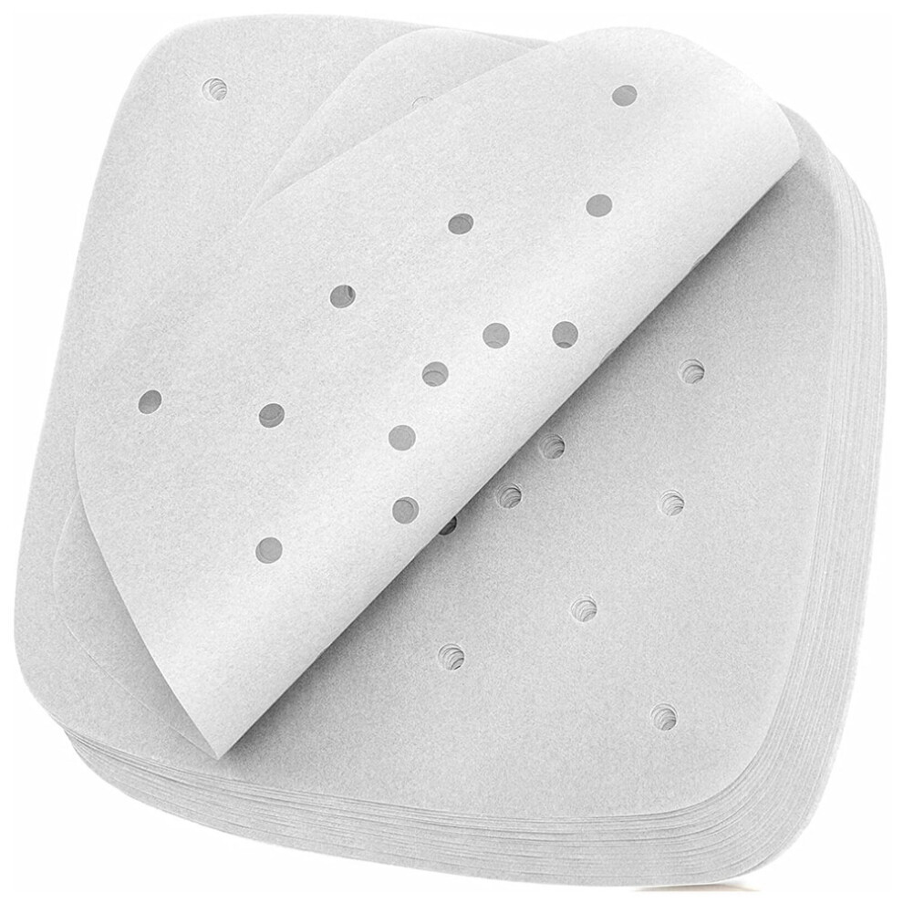 Semoic Air Fryer Parchment Paper, Air Fryer Liners, 300Pcs 8.5 Inch, Air Fryer Accessories, Premium Bamboo Steamer Liners