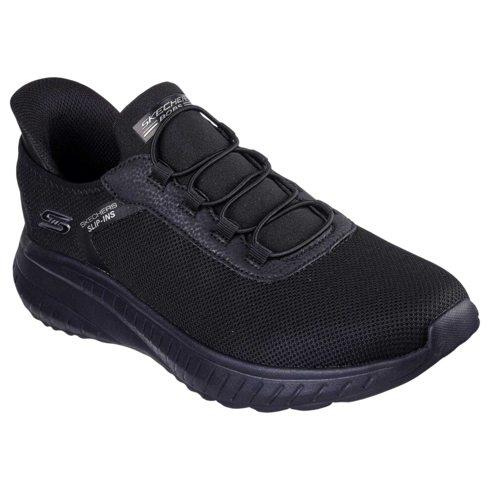 Skechers (11 Uk, Black) Mens Bobs Sport Squad Chaos Slip-In Trainers
