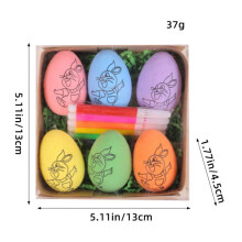 18 Pcs Easter DIY Hand-Painted Eggs 2024 Cartoon Eggs Children'S Handmade Gift Easter Egg Painting Kit-A