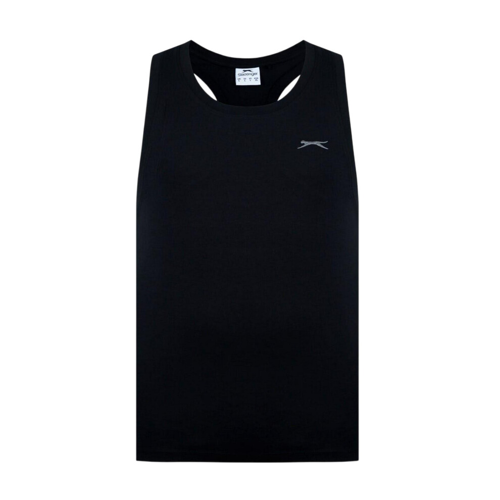 Slazenger (4Xl, ) Mens Cotton Sleeveless Vest Top Black