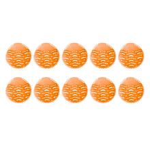 10 Pack Urinal Screens Deodorizer, Urinal Cake Long Bristle Anti- and Anti-Clogging Lasting Odor Freshener(Orange)