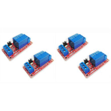 4 Stuks 5V Eenkanaals Relaismodule Relaisschakelaar met Optocoupler-Isolatieondersteuning Hoog Laag Niveau Trigger