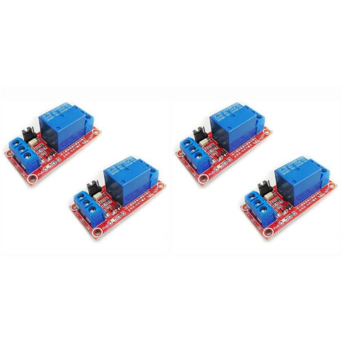 4Pcs 5V One Channel Relay Module Relay  with Optocoupler Isolation Support High Low Level Trigger