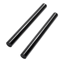 2 Pack Rund Acetal Copolymer Stänger - 1/2 Tums Diameter och 12 Tum Längd Opaque Svart POM-C