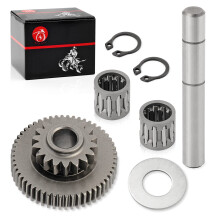 STARTMOTOR IDLER GEAR 18T/54T & LAGERAXEL För Yamaha Raptor 350 Warrior 350 Big Bear 350