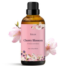 Aceite Esencial de Flor de Cerezo 100ml, ESSLUX Aceites Aromaterapia para Difusor, Masaje, Jabon, Velas, Perfume