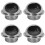 4X Rostfritt Stål Ventilation Vägg Luftventil Avgasutsugskanal 80 mm 1